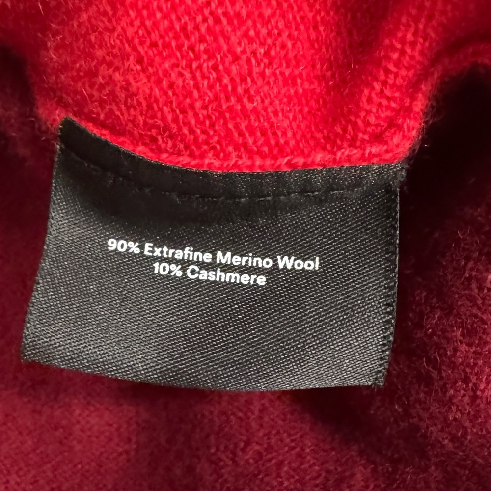 Summersalt The Coziest Cashmere Blend Turtleneck in Pinot & Lava - Picture 6 of 7
